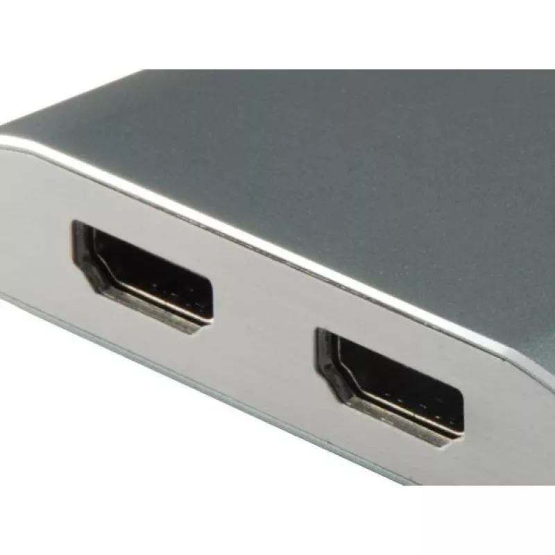 Equip USB Typ C auf 2 x HDMI-Buchse Adapter, 3.2 Gen 1 (3.1 Gen 1), USB Typ C, HDMI-Ausgang, 4096 x 2160 Pixel
