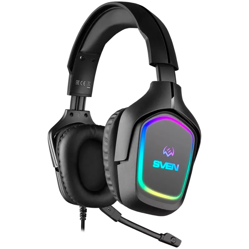 Gaming-Headset mit Mikrofon AP-U750MV, schwarz (USB, RGB)