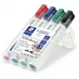 Marker Staedtler Lumocolor 351 WP4 Bullet-Tip Schwarz Blau Grün Rot