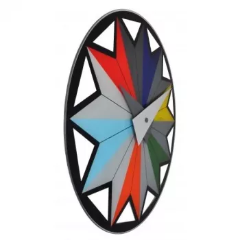NeXtime Uhr 8163 Circus, Ø43 cm, Wand, Schwarz/Mehrfarbig