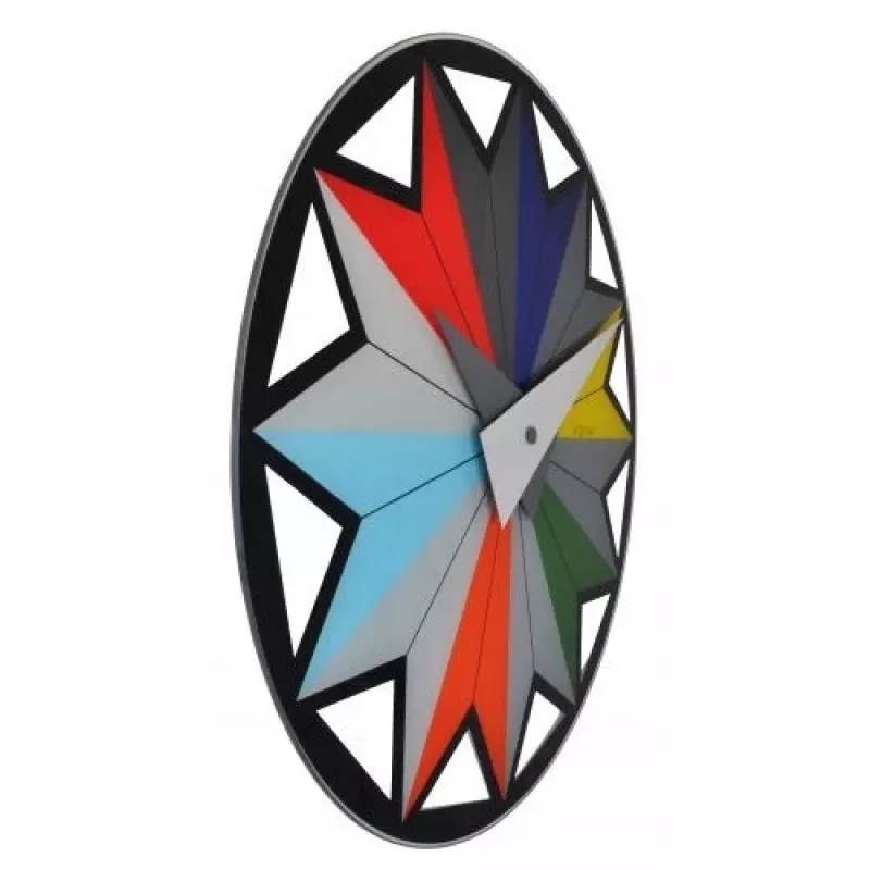 NeXtime Uhr 8163 Circus, Ø43 cm, Wand, Schwarz/Mehrfarbig