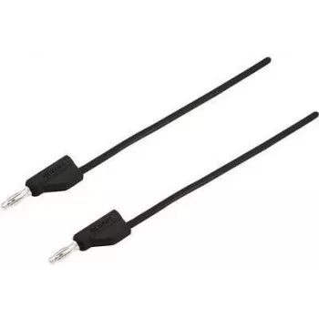 VOLTCRAFT Prüfkabel [Stecker 4 mm - Stecker 4 mm] 1 m Schwarz MSB-300 (MSB-300-1-SW)