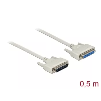Serielles Kabel DeLOCK 86907 Beige 0,5m D-Sub 25 Pin