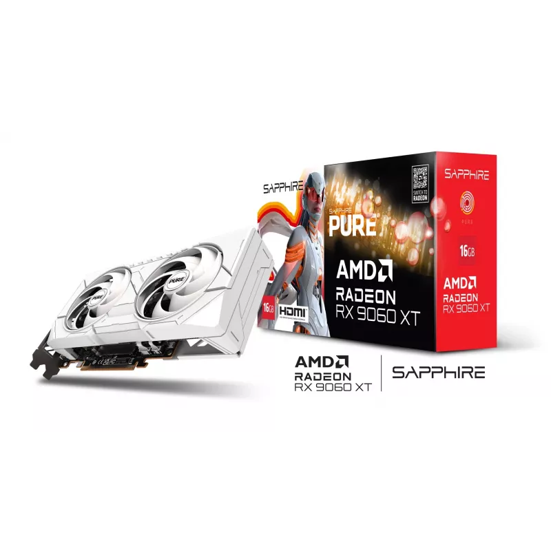 SAPPHIRE PURE Radeon RX 9060 XT Gaming OC 16GB Grafikkarte