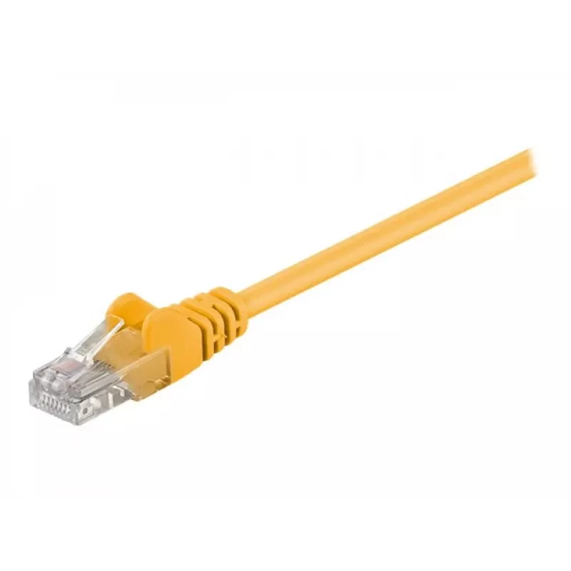 Wentronic Goobay CAT 5e Patchkabel, U/UTP, Gelb, 15 m - CCA-Kupfergemisch (68351)
