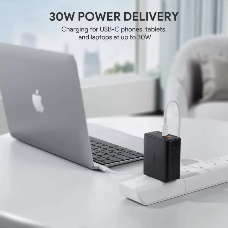 AUKEY PA-D2 Ladegerät für Mobilgeräte 36W Schwarz Innenbereich