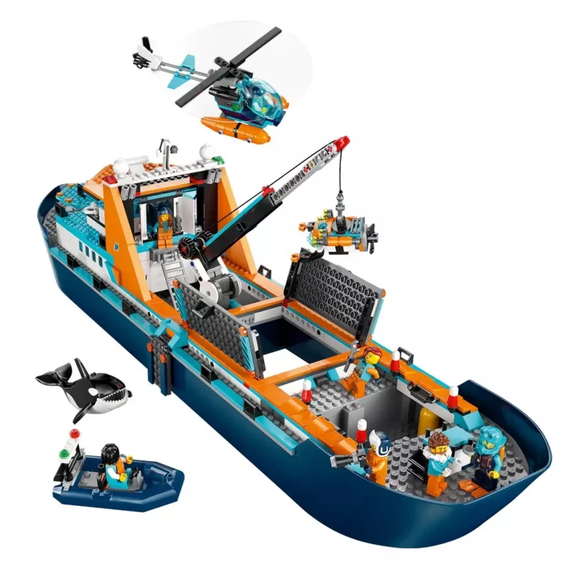 Konstruktionsspielzeug LEGO City Arktis-Expeditionsschiff 60368 — 815 Teile, 7+ Jahre, enthält 4 Minifiguren