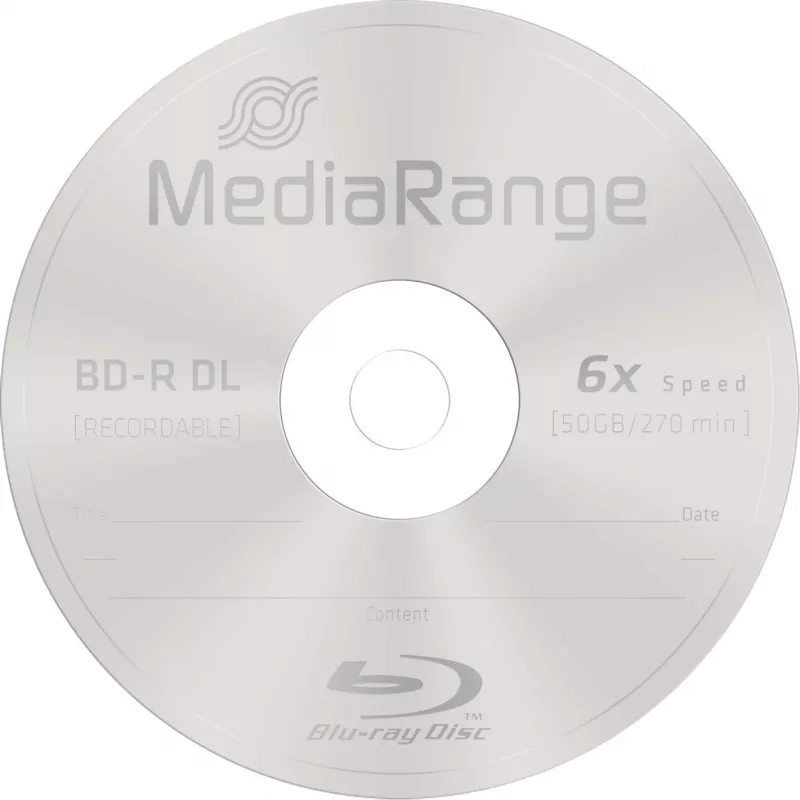 BD-R DL MediaRange MR508 50 GB 25 Stück