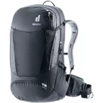 Rucksack DEUTER Trans Alpine 32 EL — 32 L, ergonomischer Fahrrad-/Pendlerrucksack, schwarz