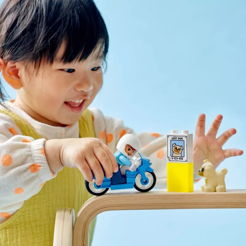 Spielzeug-Motorrad-Set LEGO Duplo Polizei 10967 mit beweglichen Rädern und Polizeifigur