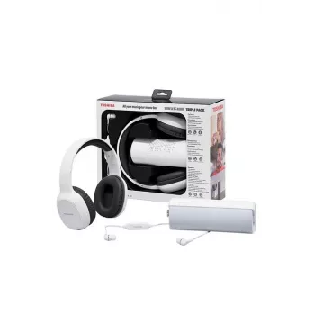 Kopfhörer Toshiba Wireless Audio Triple Pack HSP-3P19 Weiß