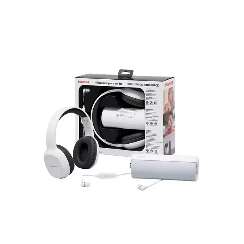 Kopfhörer Toshiba Wireless Audio Triple Pack HSP-3P19 Weiß