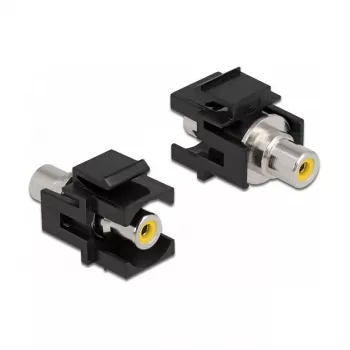 Keystone-Modul DeLOCK 86740 Flach Schwarz RCA
