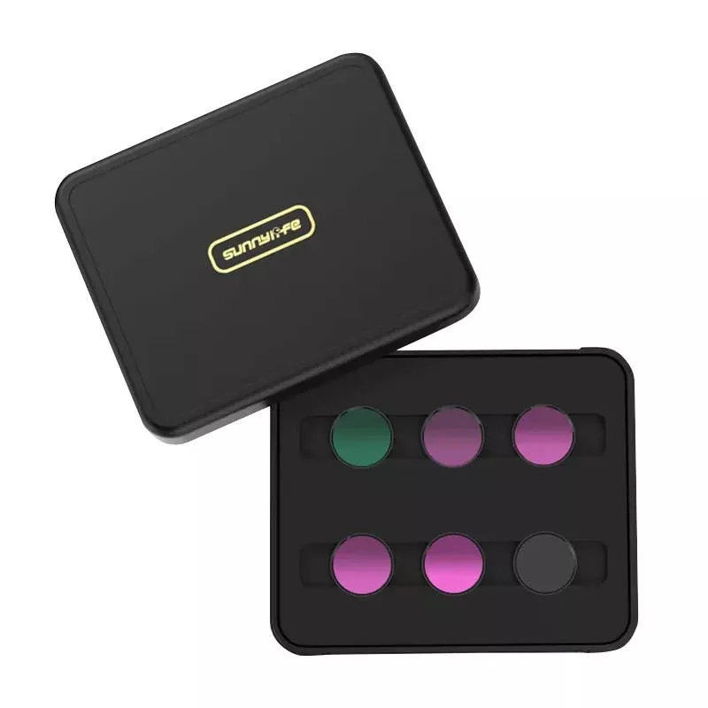 Set mit 6 Sunnylife-Filtern für Insta360 GO 3/2 – MCUV, CPL, ND4, ND8, ND16, ND32