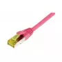 Patchkabel RJ45, CAT6A 500Mhz, 0,15m, Magenta, S-STP(S/FTP), TPE/LSZH(Ultraflex), AWG26, mit Cat.7 Rohkabel, Synergy 21 (S217698)