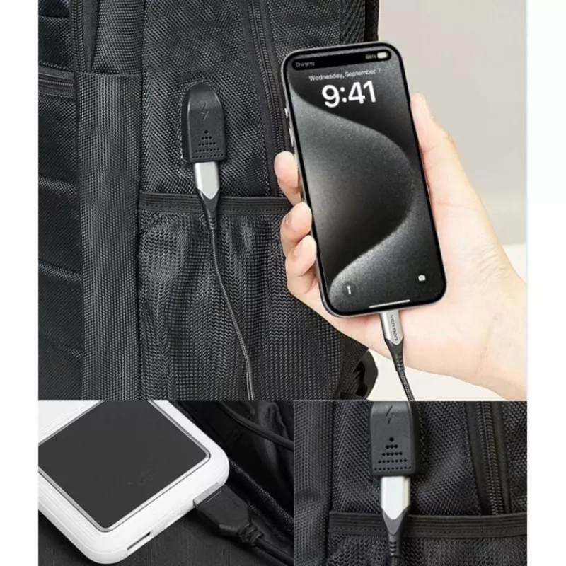 Vention KRK 20L Laptop-Rucksack, schwarz, wasserdicht