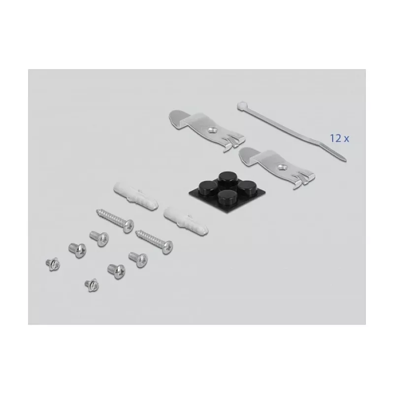 Patch Panel DeLOCK Keystone 12 Port Schwarz