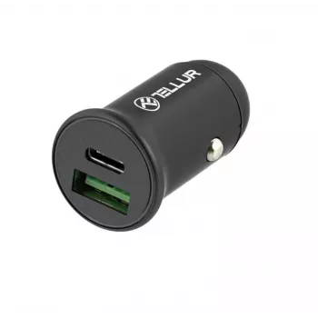Car charger Tellur PD60W QC30W T-MLX43921 — 60W PD and 30W QC fast charging for vehicles