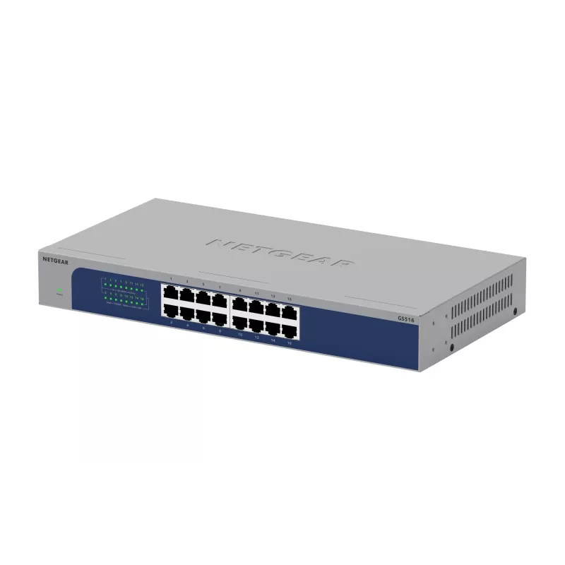 NETGEAR GS516-300EUS Netzwerk-Switch Unmanaged Gigabit Ethernet (10/100/1000) Grau
