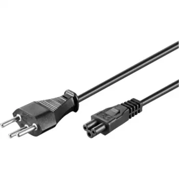 Wentronic Goobay Netzkabel Schweizer, 1,8 m, Schwarz - Schweizer-Stecker (Typ J, SEV 1011) > Gerätestecker C5 (93960)