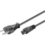 Wentronic Goobay Netzkabel Schweizer, 1,8 m, Schwarz - Schweizer-Stecker (Typ J, SEV 1011) > Gerätestecker C5 (93960)