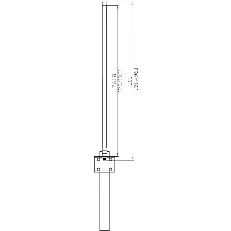 Rundstrahlantenne ALLNET ANT-868-6dbi-OMNI 868 MHz, 6 dBi Gewinn