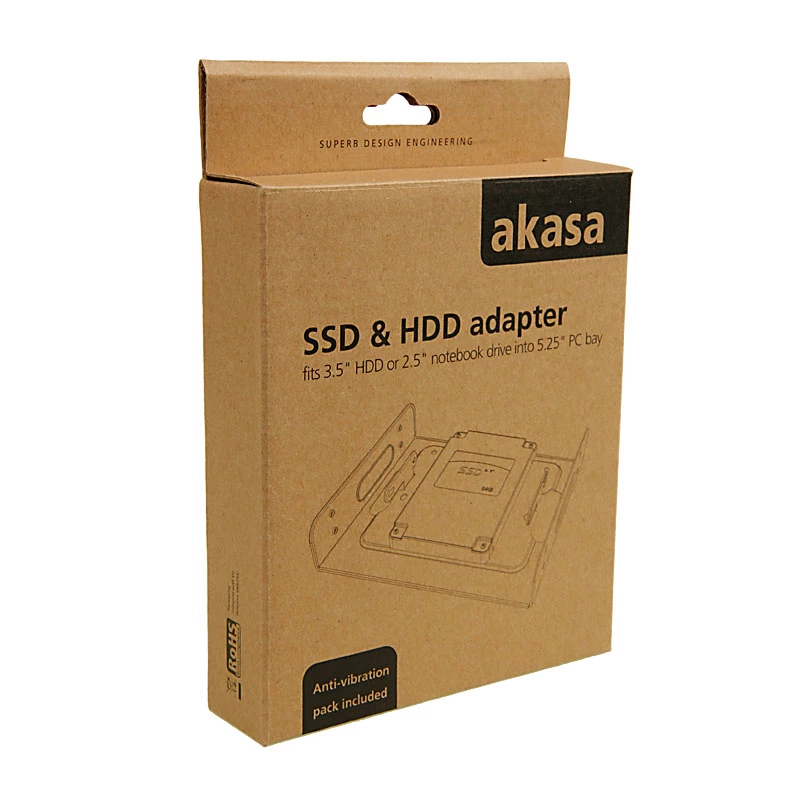 Akasa AK-HDA-01 - Laufwerksschachtadapter - 5,25 bis 3,5 / 2,5 (8,9 cm bis 8,9 / 6,4 cm)