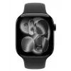Watch Series 11 GPS 46mm Jet Black Aluminium Case mit Black Sport Band – S/M