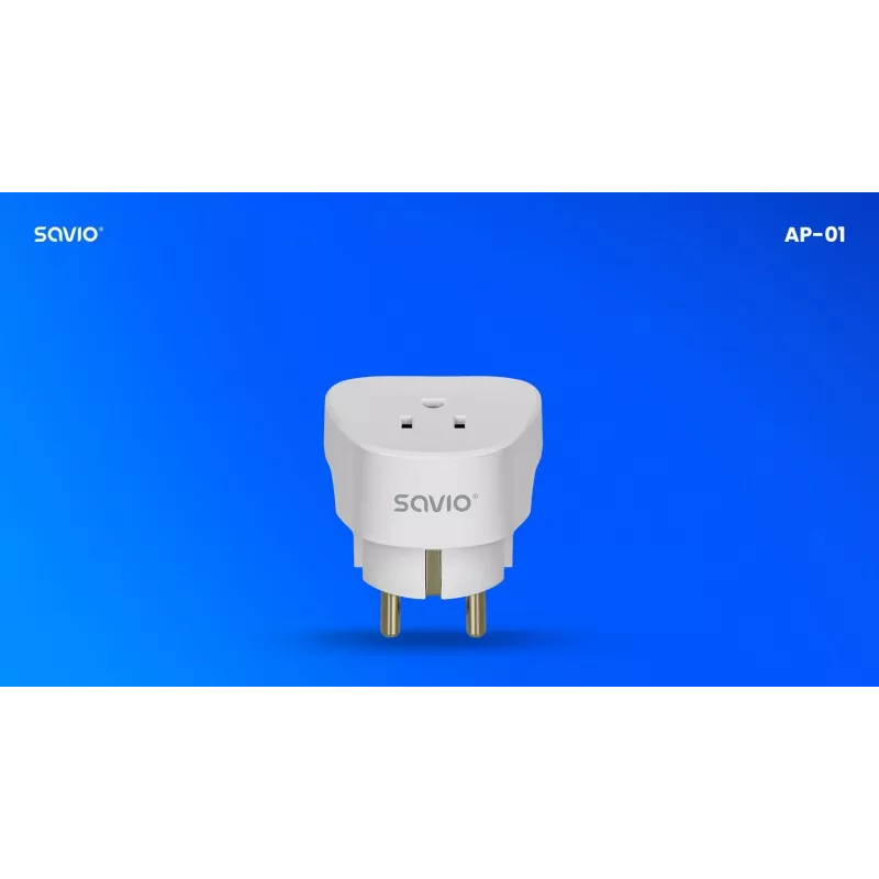 SAVIO AP-01 Reiseadapter, US-Steckdose – EU-Stecker