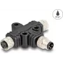DeLOCK M8 T-Splitter A-codiert 3-polig 1 x Stecker auf 2 x Buchse Parallelverbindung