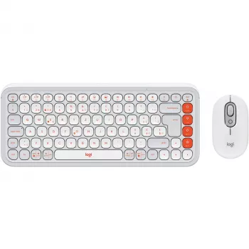 Logitech POP Icon Combo Bluetooth QWERTZ Swiss Orange White Maus