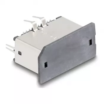 DeLOCK 67193 Kabelverbinder USB Typ-E Schwarz Silber Buchse