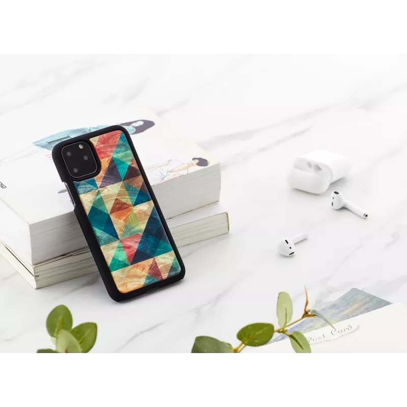 Smartphone-Hülle iKins für iPhone 11 Pro – Schutzhülle Mosaic Schwarz