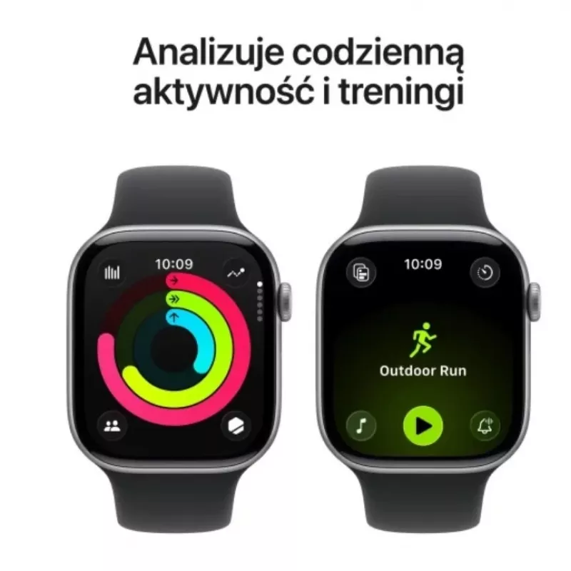 Watch Series 11 GPS+Cellular 46mm Space Graues Aluminiumgehäuse mit schwarzem Sportarmband - M/L