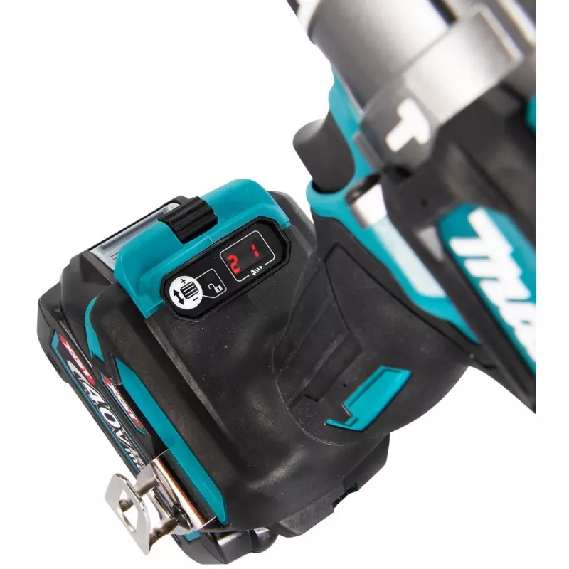Makita HP001GD201 - Bohrhammer/Schrauber - Kabellos - 2 Geschwindigkeiten - Schlüsselfutter 13 mm - 140 N·m - 2 Akkus, Ladegerät inklusive - 40 V (HP001GD201)