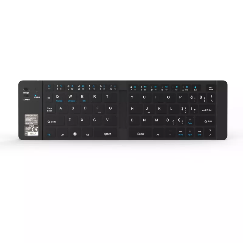 Wireless Tastatur Inca IBK-579BT Bluetooth 66 Tasten Metallic Silber