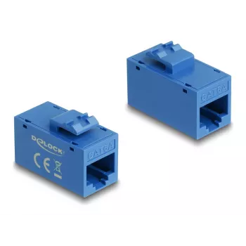 Keystone-Modul DELOCK 90642 — flacher RJ-45-Einsatz, blau, 16,2×30×20,5 mm