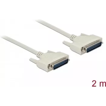 Serielles Kabel DELOCK 84231, D-Sub 25 Pin auf D-Sub 25 Pin, beige, 2 m