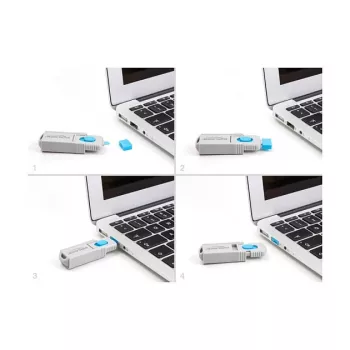 USB-Typ-A-Portblocker DeLOCK 20947 10 Ports Blau