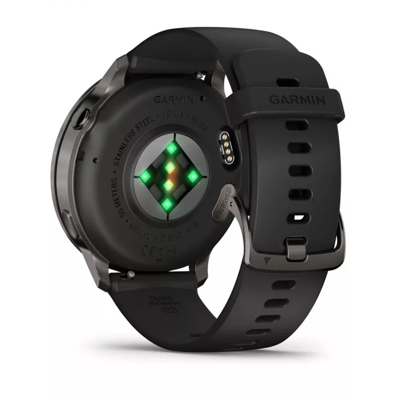 Smartwatch GARMIN Venu 4 1,4 Zoll AMOLED GPS Schwarz, 45 mm Gehäuse, 8 GB, 12 Tage Akku, 5 ATM