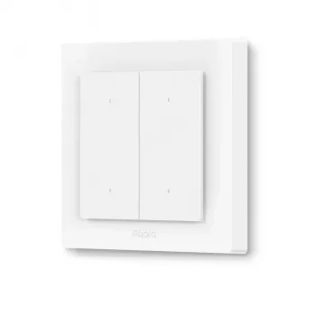 AQARA Lichtschalter H2 EU (4 Tasten, 2 Kanäle) (WS-K08D) – Zigbee und Thread Wandschalter mit 2 Relais