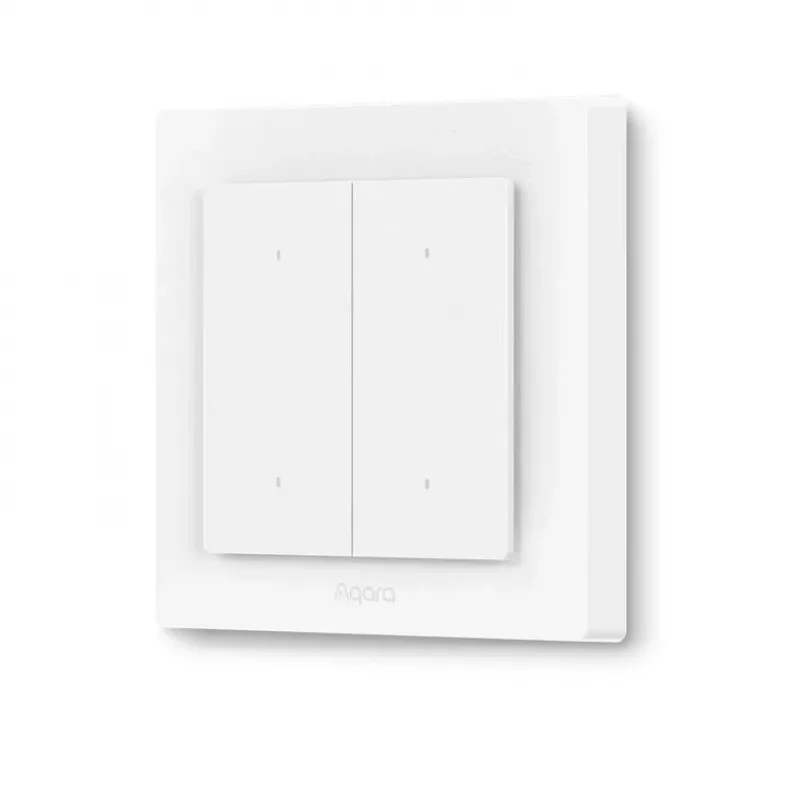 AQARA Lichtschalter H2 EU (4 Tasten, 2 Kanäle) (WS-K08D) – Zigbee und Thread Wandschalter mit 2 Relais