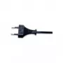 Manhattan Netzkabel, Euro 2-polig (CEE 7/16 Euro 8) Stecker auf C7 Buchse (Achterkabel), 1,8 m, 2,5 A, Schwarz, Kabel, lebenslange Garantie