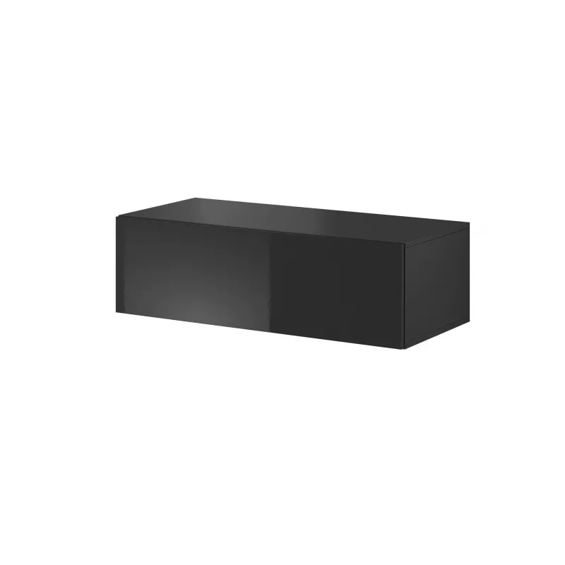 Cama Wohnzimmer-Schrankset VIGO SLANT 3 schwarz/schwarz glänzend