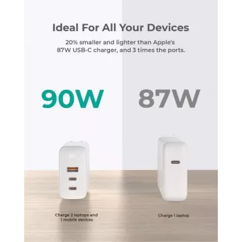 AUKEY PA-B6S Weiß Omni a Mix GaN ultraschnell Wandladegerät