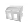 Adapter 45x45 2xRJ45 konvex gewinkelt Alantec OS022 — 2-Port RJ45 Winkeladapter