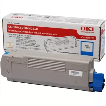 OKI Toner Cyan 6000 Seiten für C5850 C5950