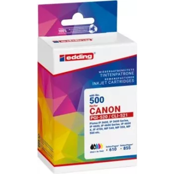 EDDING EDD-500 black cyan magenta yellow printer cartridges compatible with Canon PGI-520 BK