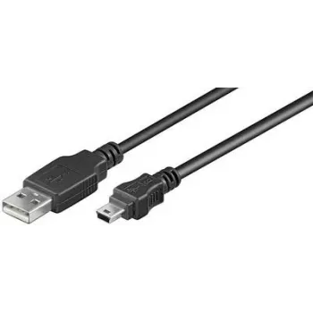 Goobay USB 2.0 Hi-Speed-Kabel 1 m, Schwarz, 1 m - USB 2.0-Stecker (Typ A) > USB 2.0-Mini-Stecker (Typ B, 5-Pin) (45740)