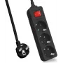 Power Extension Helos 262804 3m 3 AC Outlet Indoor Schwarz